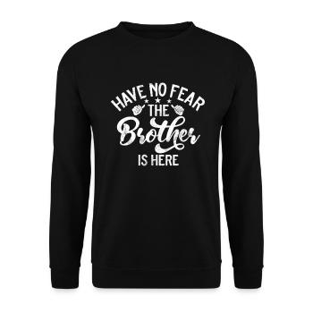Brother Gifts - Unisex Pullover - Schwarz - Vorne - Alina (178cm) & Michal (187cm)