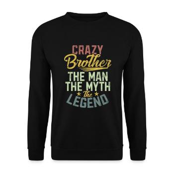 Brother Gifts - Unisex Pullover - Schwarz - Vorne - Alina (178cm) & Michal (187cm)
