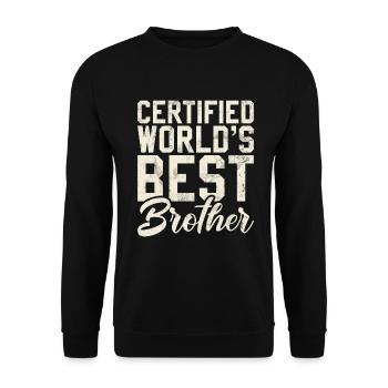 Brother Gifts - Unisex Pullover - Schwarz - Vorne - Alina (178cm) & Michal (187cm)