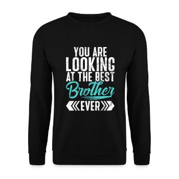 Brother Gifts - Unisex Pullover - Schwarz - Vorne - Alina (178cm) & Michal (187cm)