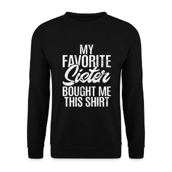 Brother Gifts - Unisex Pullover - Schwarz - Vorne - Alina (178cm) & Michal (187cm)