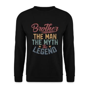 Brother Gifts - Unisex Pullover - Schwarz - Vorne - Alina (178cm) & Michal (187cm)