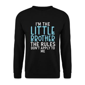 Little Brother Gifts - Unisex Pullover - Schwarz - Vorne - Alina (178cm) & Michal (187cm)