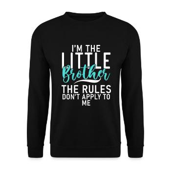 Little Brother Gifts - Unisex Sweatshirt - black - Front - Alina (178cm) & Michal (187cm)