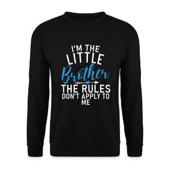 Little Brother Gifts - Unisex Pullover - Schwarz - Vorne - Alina (178cm) & Michal (187cm)