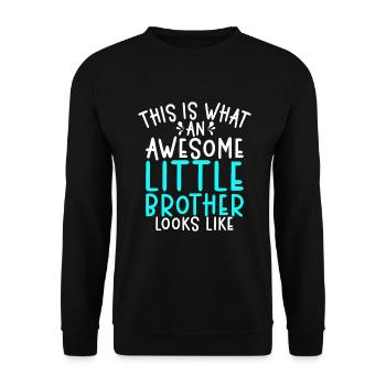 Little Brother Gifts - Unisex Pullover - Schwarz - Vorne - Alina (178cm) & Michal (187cm)