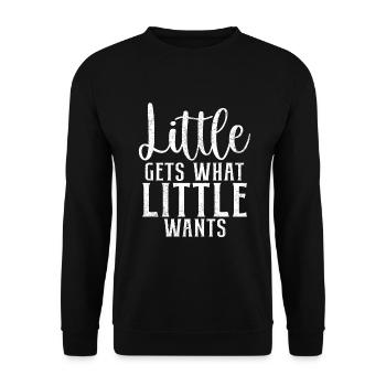 Little Brother Gifts - Unisex Pullover - Schwarz - Vorne - Alina (178cm) & Michal (187cm)