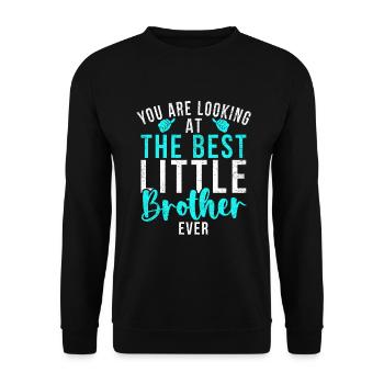 Little Brother Gifts - Unisex Pullover - Schwarz - Vorne - Alina (178cm) & Michal (187cm)