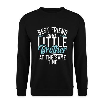 Little Brother Gifts - Unisex Pullover - Schwarz - Vorne - Alina (178cm) & Michal (187cm)