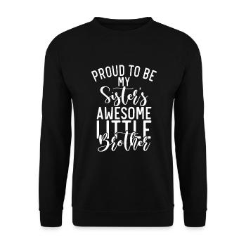 Little Brother Gifts - Unisex Pullover - Schwarz - Vorne - Alina (178cm) & Michal (187cm)