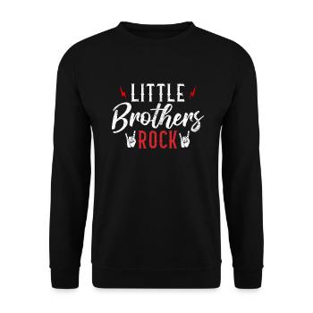 Little Brother Gifts - Unisex Pullover - Schwarz - Vorne - Alina (178cm) & Michal (187cm)