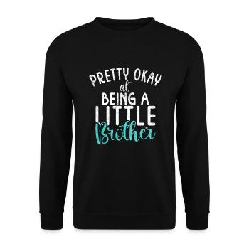 Little Brother Gifts - Unisex Pullover - Schwarz - Vorne - Alina (178cm) & Michal (187cm)