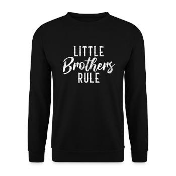 Little Brother Gifts - Unisex Pullover - Schwarz - Vorne - Alina (178cm) & Michal (187cm)
