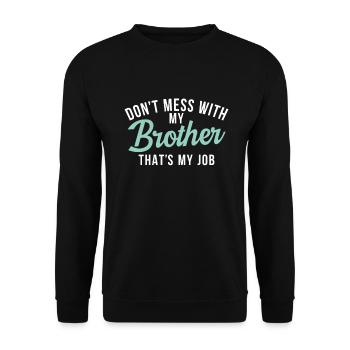 Little Brother Gifts - Unisex Pullover - Schwarz - Vorne - Alina (178cm) & Michal (187cm)