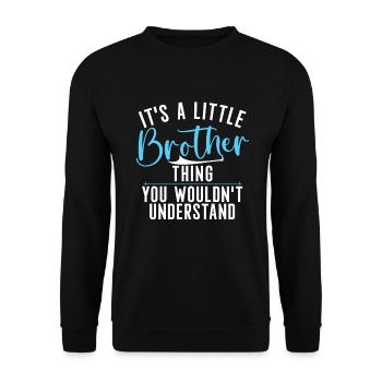 Little Brother Gifts - Unisex Sweatshirt - black - Front - Alina (178cm) & Michal (187cm)