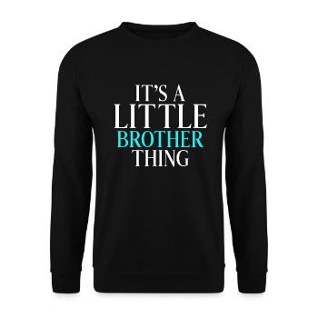 Little Brother Gifts - Unisex Sweatshirt - black - Front - Alina (178cm) & Michal (187cm)