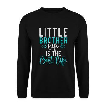 Little Brother Gifts - Unisex Pullover - Schwarz - Vorne - Alina (178cm) & Michal (187cm)