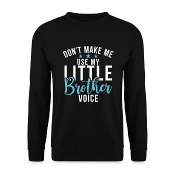 Little Brother Gifts - Unisex Pullover - Schwarz - Vorne - Alina (178cm) & Michal (187cm)