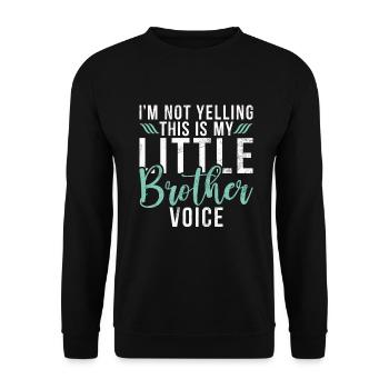 Little Brother Gifts - Unisex Pullover - Schwarz - Vorne - Alina (178cm) & Michal (187cm)