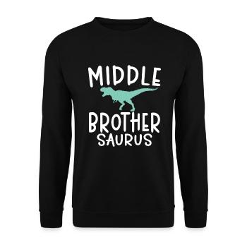 Cadeaux du frère du milieu - Sweat-shirt Unisexe - noir - Devant - Alina (178cm) & Michal (187cm)