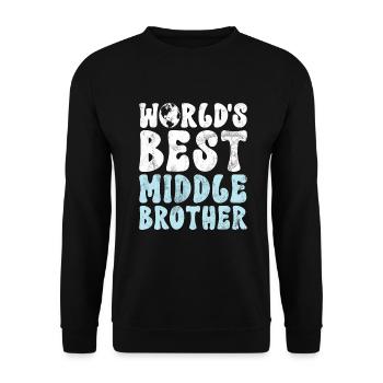 Cadeaux du frère du milieu - Sweat-shirt Unisexe - noir - Devant - Alina (178cm) & Michal (187cm)