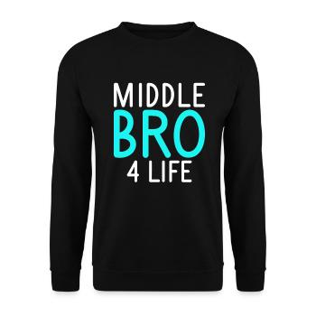 Cadeaux du frère du milieu - Sweat-shirt Unisexe - noir - Devant - Alina (178cm) & Michal (187cm)