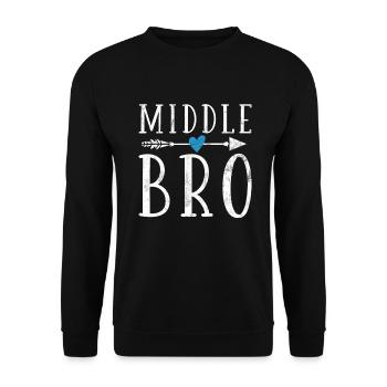 Cadeaux du frère du milieu - Sweat-shirt Unisexe - noir - Devant - Alina (178cm) & Michal (187cm)