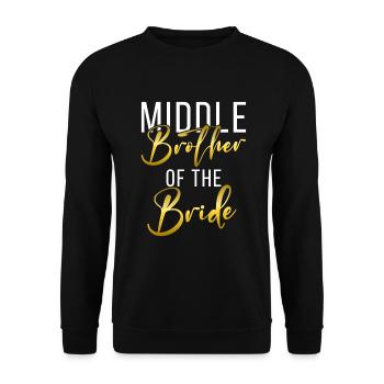 Cadeaux du frère du milieu - Sweat-shirt Unisexe - noir - Devant - Alina (178cm) & Michal (187cm)