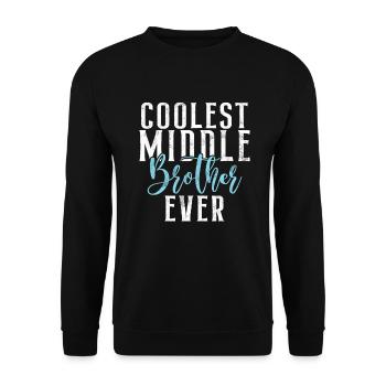 Cadeaux du frère du milieu - Sweat-shirt Unisexe - noir - Devant - Alina (178cm) & Michal (187cm)