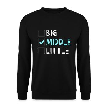 Cadeaux du frère du milieu - Sweat-shirt Unisexe - noir - Devant - Alina (178cm) & Michal (187cm)