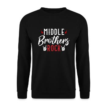 Cadeaux du frère du milieu - Sweat-shirt Unisexe - noir - Devant - Alina (178cm) & Michal (187cm)