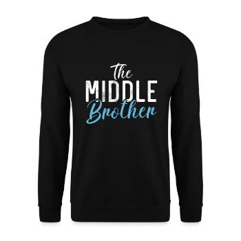 Cadeaux du frère du milieu - Sweat-shirt Unisexe - noir - Devant - Alina (178cm) & Michal (187cm)