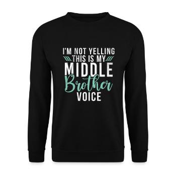 Cadeaux du frère du milieu - Sweat-shirt Unisexe - noir - Devant - Alina (178cm) & Michal (187cm)