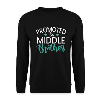 Cadeaux du frère du milieu - Sweat-shirt Unisexe - noir - Devant - Alina (178cm) & Michal (187cm)