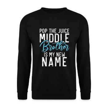Cadeaux du frère du milieu - Sweat-shirt Unisexe - noir - Devant - Alina (178cm) & Michal (187cm)