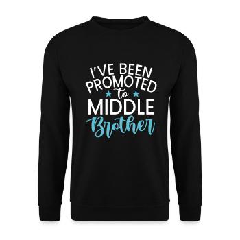 Cadeaux du frère du milieu - Sweat-shirt Unisexe - noir - Devant - Alina (178cm) & Michal (187cm)