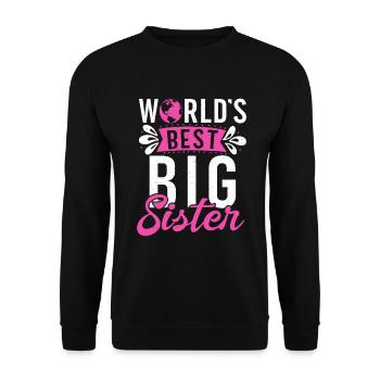 Big Sister Gift - Unisex Sweatshirt - black - Front - Alina (178cm) & Michal (187cm)