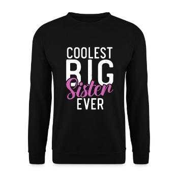Big Sister Gift - Unisex Sweatshirt - black - Front - Alina (178cm) & Michal (187cm)