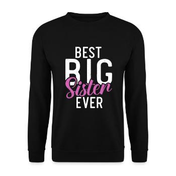 Big Sister Gift - Unisex Pullover - Schwarz - Vorne - Alina (178cm) & Michal (187cm)
