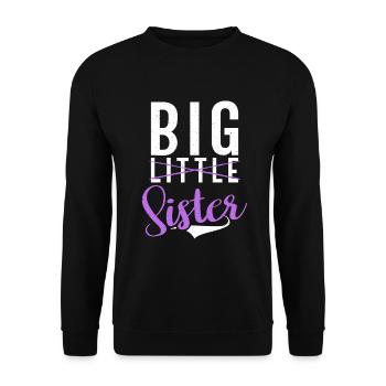 Big Sister Gift - Unisex Sweatshirt - black - Front - Alina (178cm) & Michal (187cm)