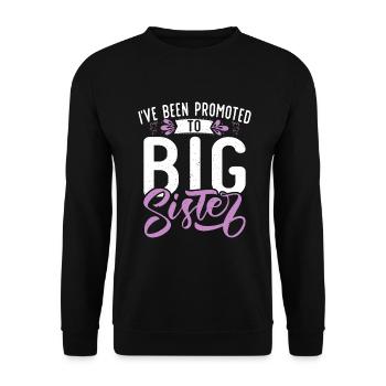 Big Sister Gift - Unisex Sweatshirt - black - Front - Alina (178cm) & Michal (187cm)
