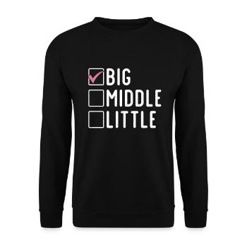 Big Sister Gift - Unisex Sweatshirt - black - Front - Alina (178cm) & Michal (187cm)