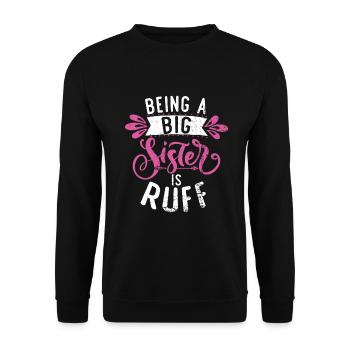 Big Sister Gift - Unisex Sweatshirt - black - Front - Alina (178cm) & Michal (187cm)