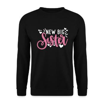 Big Sister Gift - Unisex Sweatshirt - black - Front - Alina (178cm) & Michal (187cm)