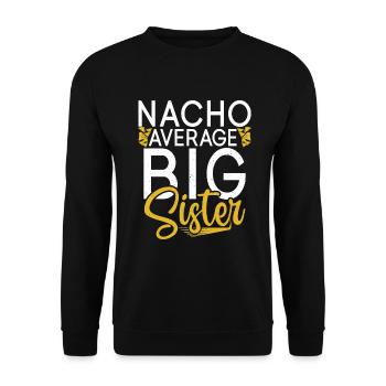 Big Sister Gift - Unisex Sweatshirt - black - Front - Alina (178cm) & Michal (187cm)