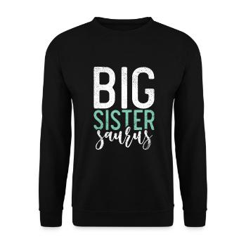 Big Sister Gift - Unisex Sweatshirt - black - Front - Alina (178cm) & Michal (187cm)