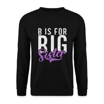 Big Sister Gift - Unisex Sweatshirt - black - Front - Alina (178cm) & Michal (187cm)
