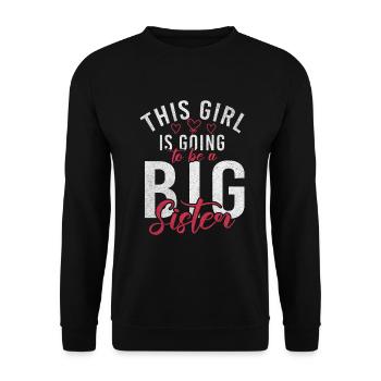 Sister Gifts - Unisex Pullover - Schwarz - Vorne - Alina (178cm) & Michal (187cm)