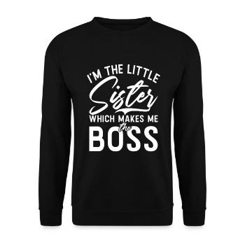 Sister Gifts - Unisex Sweatshirt - black - Front - Alina (178cm) & Michal (187cm)