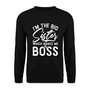 Sister Gifts - Unisex Sweatshirt - black - Front - Alina (178cm) & Michal (187cm)